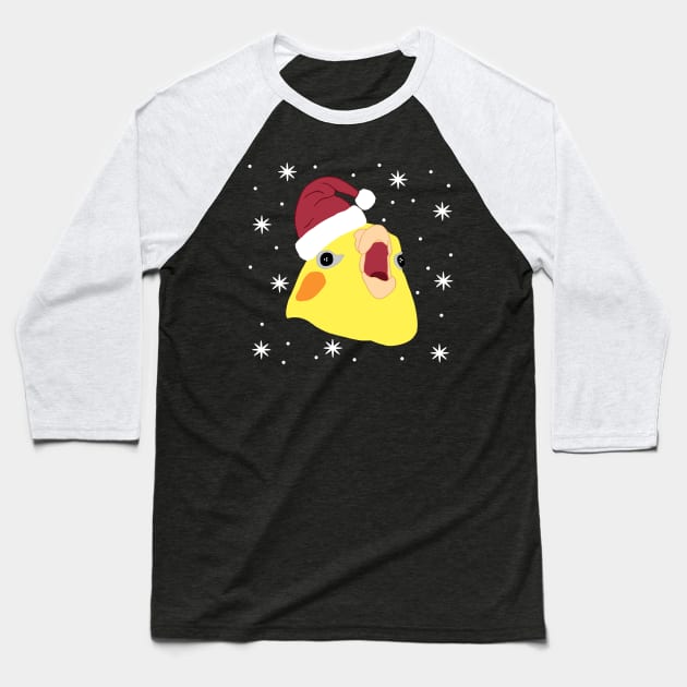 christmas screaming cockatiel doodle Baseball T-Shirt by FandomizedRose